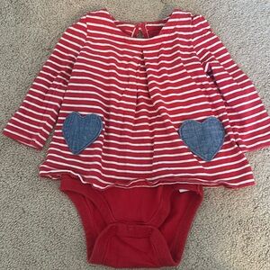 BabyGAP Heart Stripe Onesie